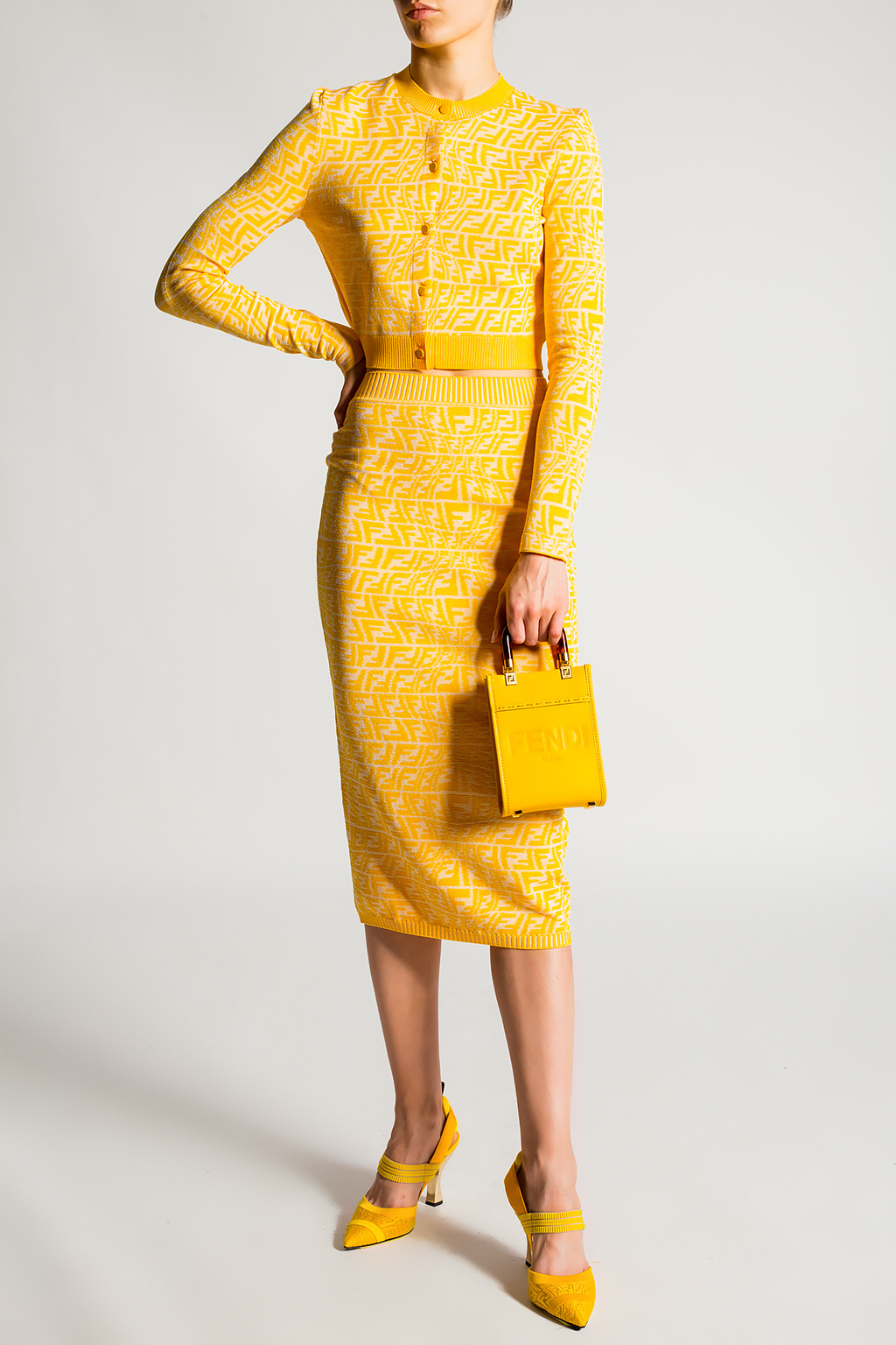 Yellow Skirt with logo Fendi - Fendi Pre-Owned reverislbe